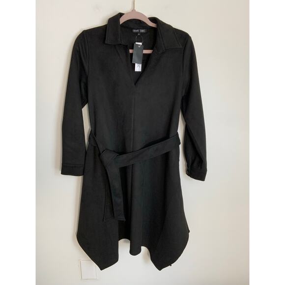 Boho Chic Black‎ Belted dress NWT size small - Picture 1 of 6